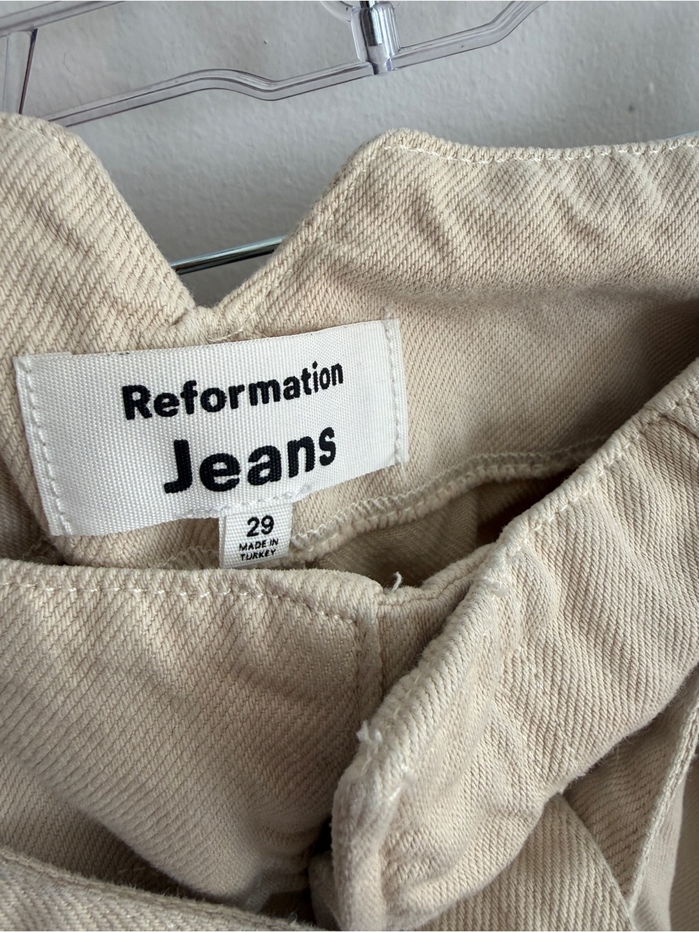 Reformation High-Rise Jeans in Cream